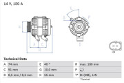 0 986 080 810 generátor BOSCH