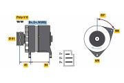 0 986 080 850 generátor BOSCH