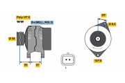 0 986 080 870 BOSCH alternátor 0 986 080 870 BOSCH