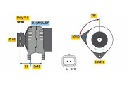 0 986 081 350 generátor BOSCH