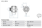 0 986 081 400 generátor BOSCH