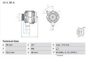 0 986 082 040 generátor BOSCH