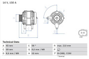 0 986 082 340 generátor BOSCH