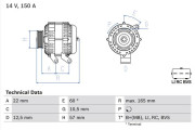 0 986 082 400 generátor BOSCH