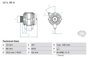 0 986 082 430 generátor BOSCH