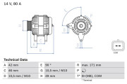 0 986 082 740 BOSCH alternátor 0 986 082 740 BOSCH