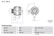 0 986 082 760 generátor BOSCH