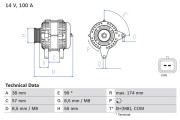 0 986 083 200 generátor BOSCH