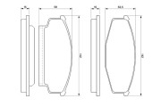 0 986 424 261 Sada brzdových destiček, kotoučová brzda BOSCH
