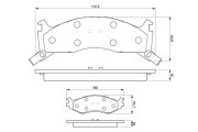 0 986 424 276 BOSCH sada brzdových platničiek kotúčovej brzdy 0 986 424 276 BOSCH