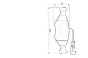 0 986 424 543 BOSCH sada brzdových platničiek kotúčovej brzdy 0 986 424 543 BOSCH