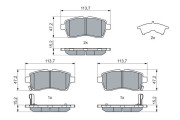 0 986 460 075 BOSCH sada brzdových platničiek kotúčovej brzdy 0 986 460 075 BOSCH