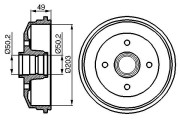 0 986 477 050 BOSCH brzdový bubon 0 986 477 050 BOSCH