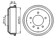 0 986 477 093 BOSCH brzdový bubon 0 986 477 093 BOSCH