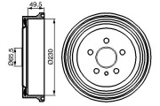 0 986 477 104 BOSCH brzdový bubon 0 986 477 104 BOSCH