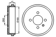 0 986 477 105 BOSCH brzdový bubon 0 986 477 105 BOSCH