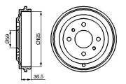 0 986 477 125 BOSCH brzdový bubon 0 986 477 125 BOSCH