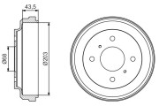 0 986 477 198 BOSCH brzdový bubon 0 986 477 198 BOSCH