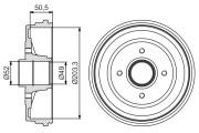 0 986 477 206 BOSCH brzdový bubon 0 986 477 206 BOSCH