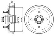 0 986 477 238 BOSCH brzdový bubon 0 986 477 238 BOSCH