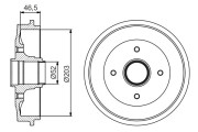 0 986 477 253 BOSCH brzdový bubon 0 986 477 253 BOSCH