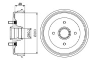 0 986 477 258 BOSCH brzdový bubon 0 986 477 258 BOSCH