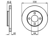 0 986 478 225 BOSCH brzdový kotúč 0 986 478 225 BOSCH