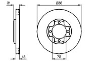 0 986 478 249 Brzdový kotouč BOSCH