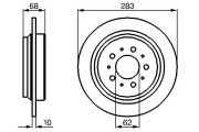 0 986 478 445 BOSCH brzdový kotúč 0 986 478 445 BOSCH