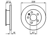 0 986 478 544 BOSCH brzdový kotúč 0 986 478 544 BOSCH