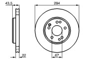 0 986 478 589 Brzdový kotouč BOSCH