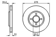 0 986 478 670 Brzdový kotouč BOSCH