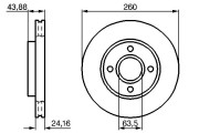 0 986 478 671 Brzdový kotouč BOSCH