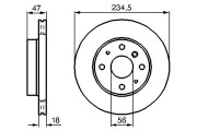 0 986 478 684 BOSCH brzdový kotúč 0 986 478 684 BOSCH