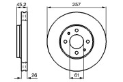 0 986 478 835 Brzdový kotouč BOSCH