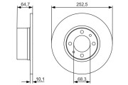 0 986 479 988 BOSCH brzdový kotúč 0 986 479 988 BOSCH