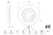 0 986 479 F38 Brzdový kotouč BOSCH