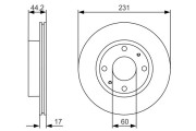 0 986 479 R23 Brzdový kotouč BOSCH