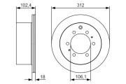 0 986 479 R57 BOSCH brzdový kotúč 0 986 479 R57 BOSCH