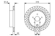 0 986 479 V05 Brzdový kotouč BOSCH