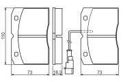 0 986 494 276 BOSCH sada brzdových platničiek kotúčovej brzdy 0 986 494 276 BOSCH