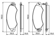 0 986 494 300 BOSCH sada brzdových platničiek kotúčovej brzdy 0 986 494 300 BOSCH