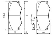 0 986 494 301 BOSCH sada brzdových platničiek kotúčovej brzdy 0 986 494 301 BOSCH