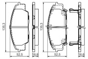 0 986 494 311 BOSCH sada brzdových platničiek kotúčovej brzdy 0 986 494 311 BOSCH