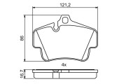 0 986 494 699 BOSCH sada brzdových platničiek kotúčovej brzdy 0 986 494 699 BOSCH