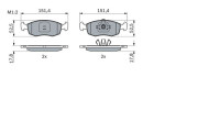 0 986 494 943 BOSCH sada brzdových platničiek kotúčovej brzdy 0 986 494 943 BOSCH