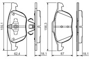 0 986 495 023 BOSCH sada brzdových platničiek kotúčovej brzdy 0 986 495 023 BOSCH