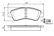 0 986 495 051 BOSCH sada brzdových platničiek kotúčovej brzdy 0 986 495 051 BOSCH