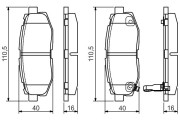 0 986 495 135 BOSCH sada brzdových platničiek kotúčovej brzdy 0 986 495 135 BOSCH