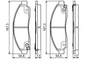 0 986 495 159 BOSCH sada brzdových platničiek kotúčovej brzdy 0 986 495 159 BOSCH